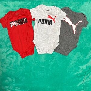Puma Kids One Piece Set - Red, Gray, and Dark Gray